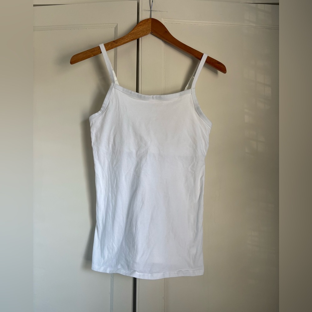 Duluth Trading Co. White Cami with Built In Bra
